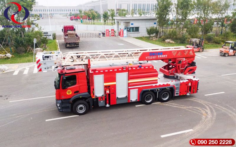 Xe Thang Chữa Cháy Cứu Hộ Trên Cao MERCEDES BENZ 32M MÉT (8) Xe Thang Chữa Cháy Cứu Hộ Trên Cao MERCEDES BENZ 32M MÉT (8)