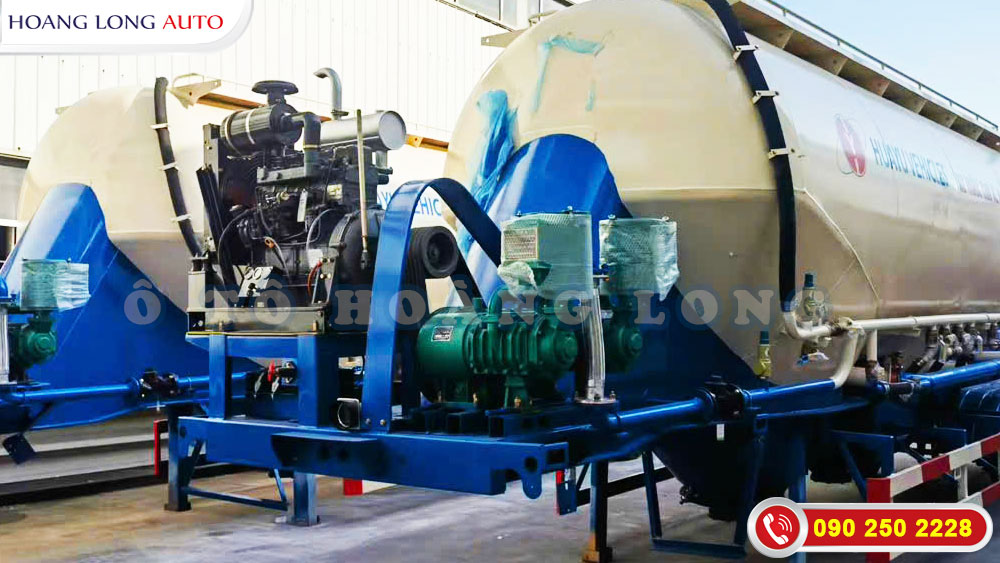Máy nén trên mooc bồn 3 rốn 45,5 khối Huayuda