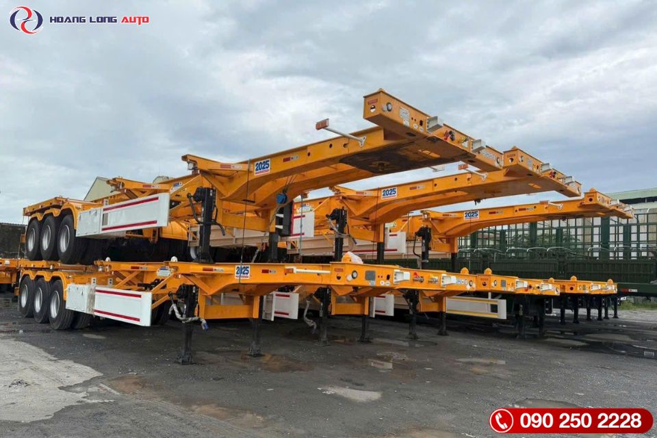 Nội thất X5000 hiện đại Rơ Mooc Xương CIMC 3 Trục