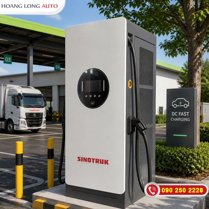 Trụ sạch nhanh xe điện Sinotruk Trụ sạch nhanh xe điện Sinotruk