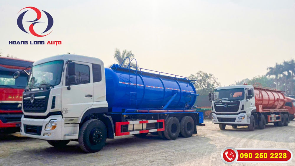 Xe hút bể phốt Dongfeng tại showroom ô tô Hoàng Long