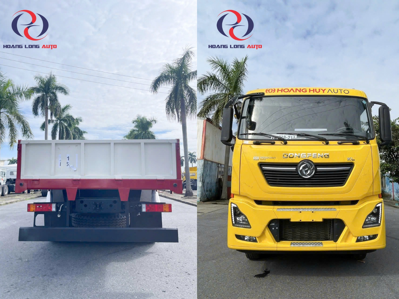 Mặt trước và sau Thùng Lửng KL340 - Thấp - TS Dongfeng